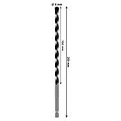 Bosch Broca para metal HEX-5 (Diámetro de la broca: 8 mm, Longitud de trabajo: 150 mm, Largo: 200 mm) | BAUHAUS