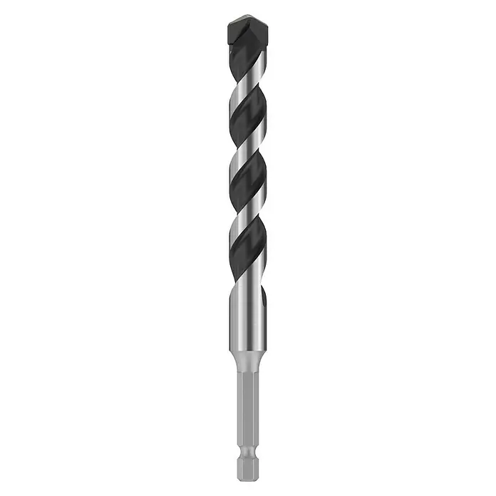 Bosch Broca para hormigón y mampostería HEX-5 - Diámetro de la broca: 14 mm, Longitud de trabajo: 100 mm, Largo: 150 mm - Broca helicoidal de metal con estrías negras y vástago hexagonal.