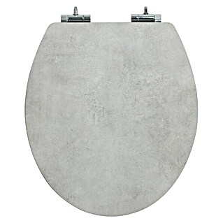Poseidon Tapa de WC Light (MDF, Gris, Con caída amortiguada)