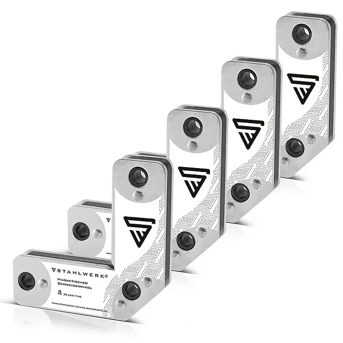 STAHLWERK Schweiß-Winkelmagnet 4er Set Magnet 11,3kg - 