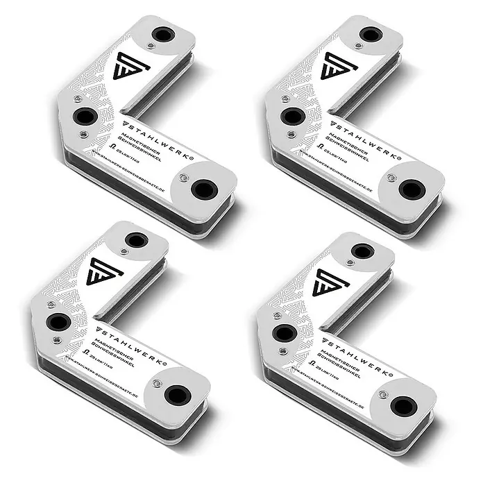 STAHLWERK Schweiß-Winkelmagnet 4er Set Magnet 11,3kg - 