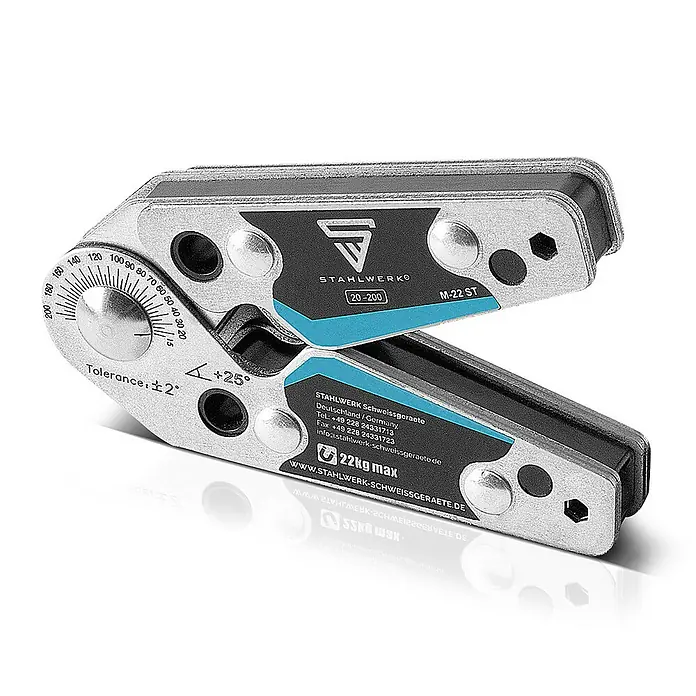STAHLWERK Schweiß-Winkelmagnet 20° - 200° 22 kg / 48 lbs - 