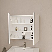 Armario con espejo (80 x 65 cm, MDF, Blanco)