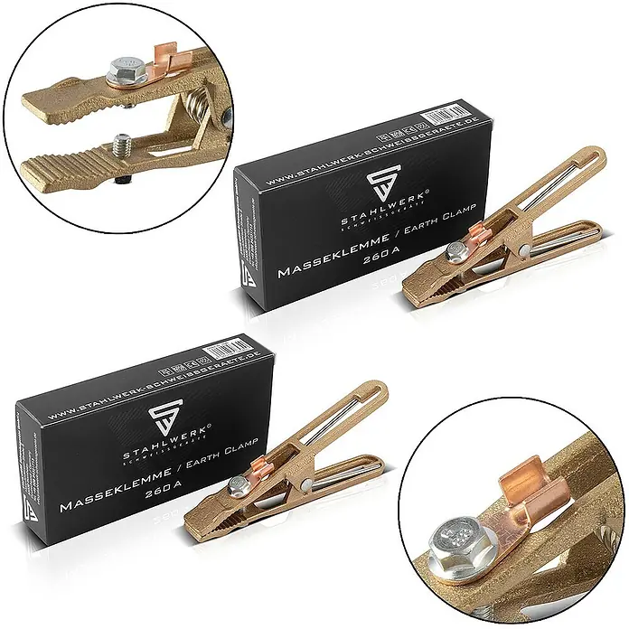 STAHLWERK Masseklemme 2 x Masseklemme belastbar bis 260A - 