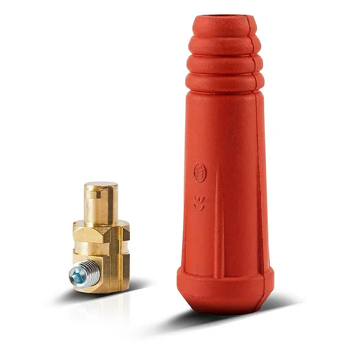 STAHLWERK Schweißkabel-Stecker 2er Set 9 mm Dorn Messing - 