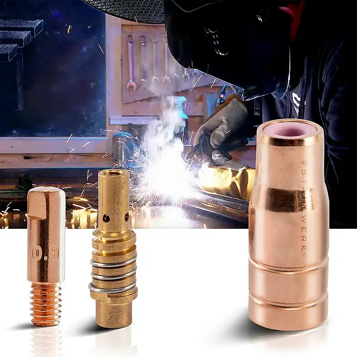 STAHLWERK Schweißzubehör-Set FLUX Verschleißteile Set 0,9 mm - 