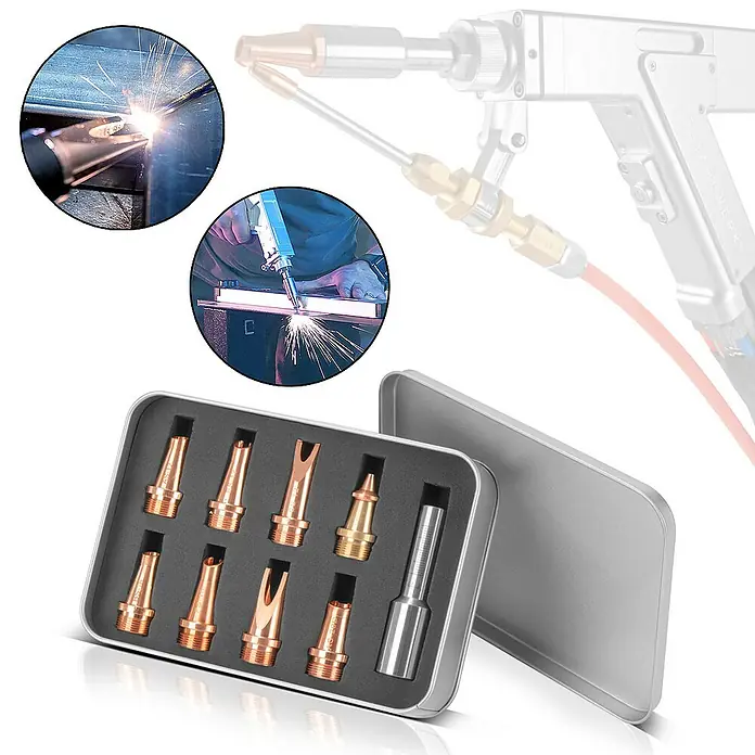 STAHLWERK Schweißzubehör-Set Laser Düsen 9er Set für Laser Schweißbrenner - 