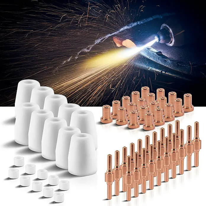 STAHLWERK Schweißzubehör-Set Verschleißteile Set 60 Teile für Plasmaschneider PT-31 - 