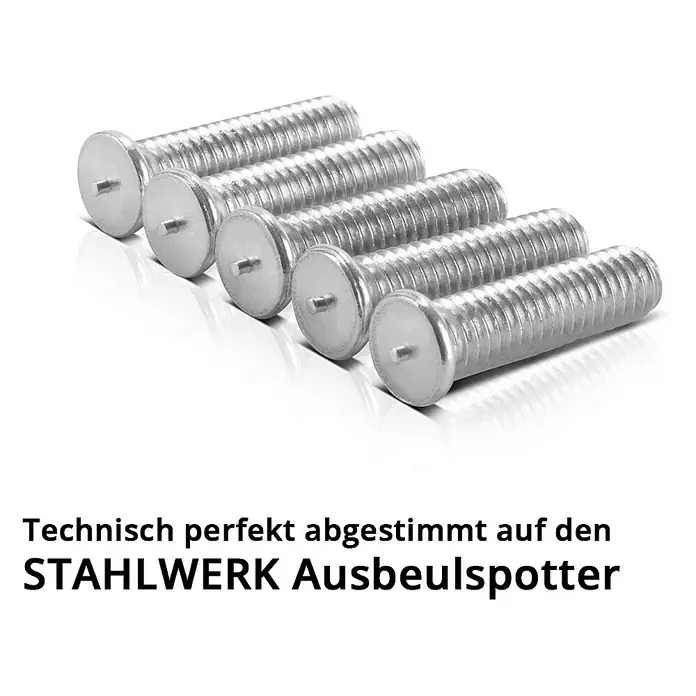 STAHLWERK Schweißzubehör-Set 2 x Alu Schweißbolzen M4 100er Set - 