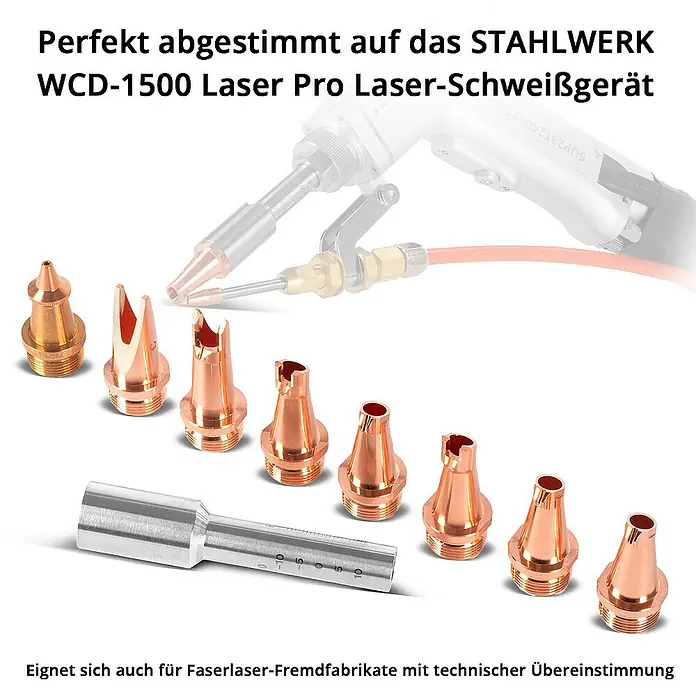 STAHLWERK Schweißzubehör-Set Laser-Düsen 9er Set - 