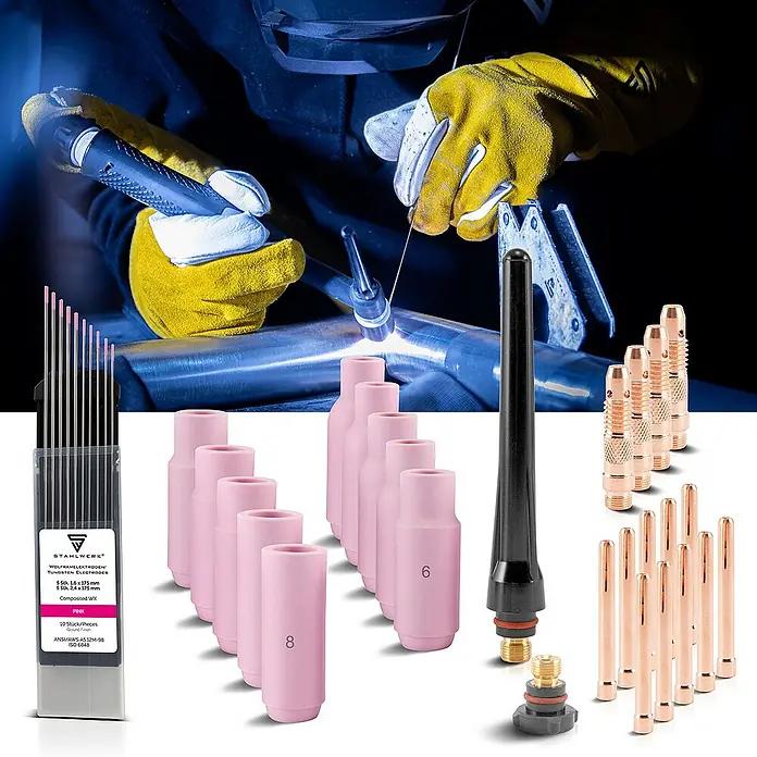 STAHLWERK Schweißzubehör-Set WP-26 WIG Schweißzubehör Set 36-teilig - 
