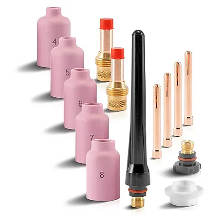 STAHLWERK  Schweißzubehör-Set WIG Gaslinsen Set 14-teilig