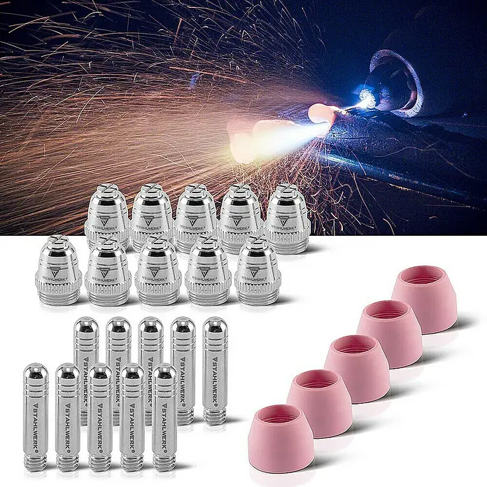STAHLWERK Plasmaschneider-Brennerkopf AG 60 SG 55 Zubehör 25 Teile - 