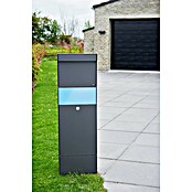 Allux Paketbox Grundform (L x B x H: 28 x 345 x 110 mm, Anthrazit, Stahl, Paketfach) | BAUHAUS