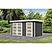 Karibu Gartenhaus Mühlentrup (238 x 428 cm, 19 mm, Flachdach, Terragrau)