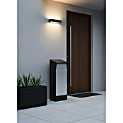 Allux Paketbox Björn mit LED (L x B x H: 365 x 400 x 1 100 mm, Schwarz / Grau, Stahl, Paketfach) | BAUHAUS