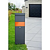 Allux Paketbox Grundform (L x B x H: 28 x 345 x 110 mm, Anthrazit, Stahl, Paketfach) | BAUHAUS