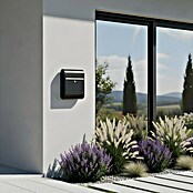 Allux Standbriefkasten 6000 (L x B x H: 170 x 345 x 485 mm, Schwarz, Stahl) | BAUHAUS