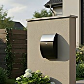 Allux Standbriefkasten 7000 (L x B x H: 195 x 320 x 510 mm, Schwarz / Silber, Stahl) | BAUHAUS