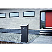 Allux Paketbox Björn mit LED (L x B x H: 365 x 400 x 1 100 mm, Schwarz, Stahl, Paketfach) | BAUHAUS