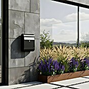 Allux Standbriefkasten 6000 (L x B x H: 170 x 345 x 485 mm, Schwarz / Silber, Stahl) | BAUHAUS