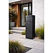 Allux Paketbox Grundform (L x B x H: 28 x 345 x 110 mm, Schwarz, Stahl, Paketfach) | BAUHAUS