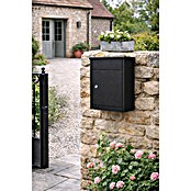Allux Standbriefkasten 500 (L x B x H: 250 x 380 x 530 mm, Schwarz, Stahl, Sicherheitsschloss) | BAUHAUS