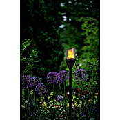 Solar-Erdspieß Gartenfackel mit Flammeneffekt (Schwarz, IP65, 14 x 23 cm) | BAUHAUS