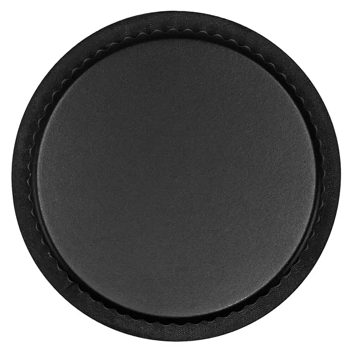 Walteco Türstopper - Ø x H: 34 x 40 mm, Schwarz - Schwarzes rundes Ohrpolster mit gewelltem Innenrand.
