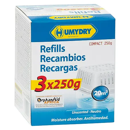 Humydry  Pack de recambios para el deshumidificador Antihumedad