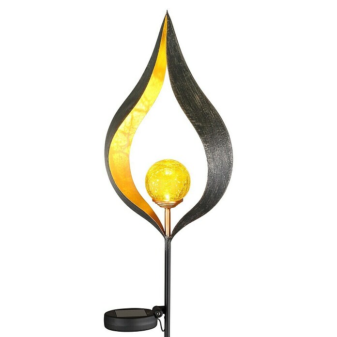 Globo LED-Solar-Dekoleuchte (L x B x H: 17,5 x 6 x 90 cm, Bronze)