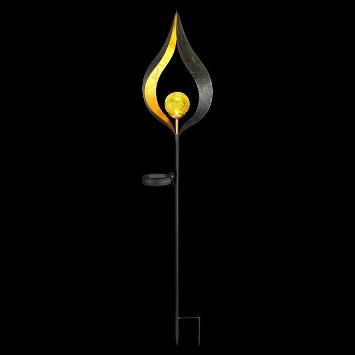 Globo LED-Solar-Dekoleuchte (L x B x H: 17,5 x 6 x 90 cm, Bronze)