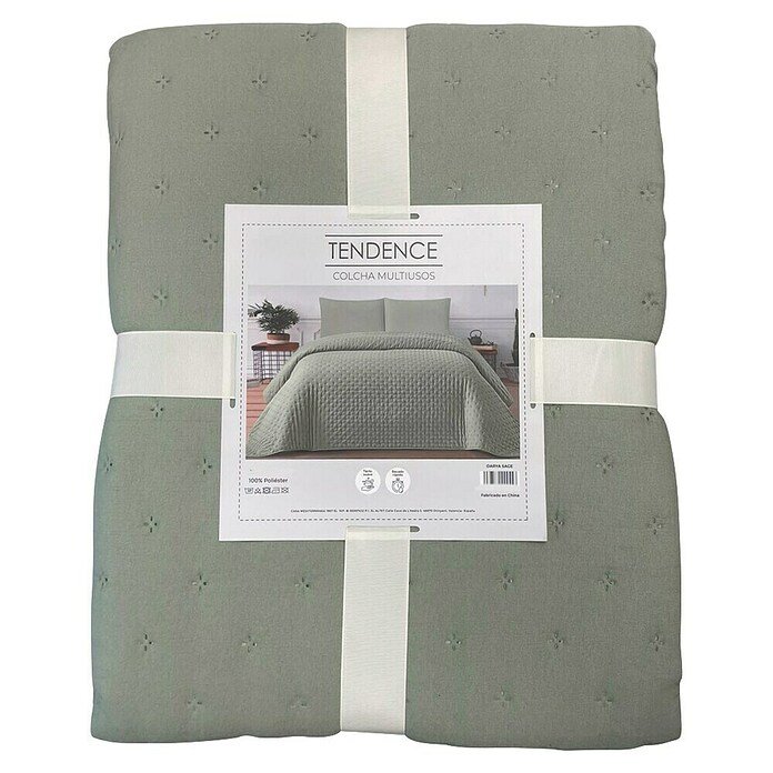 Colcha Darya (260 x 180 cm, 100% poliéster, Verde) | BAUHAUS