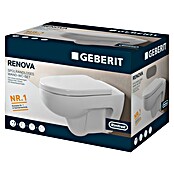 Geberit Renova Nr. 1 Spülrandloses Wand-WC-Set (Mit WC-Sitz, Tiefspüler, Weiß)