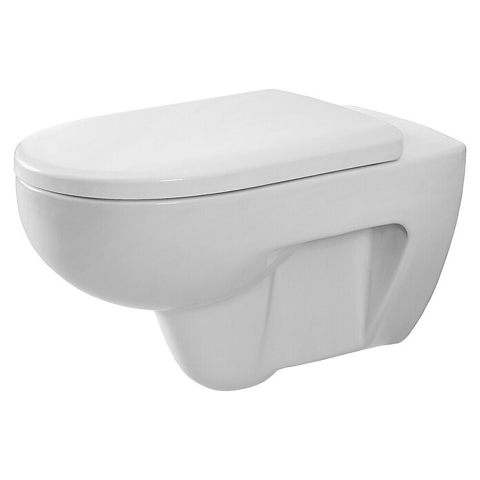 Geberit Renova Nr. 1 Spülrandloses Wand-WC-Set (Mit WC-Sitz, Tiefspüler, Weiß)
