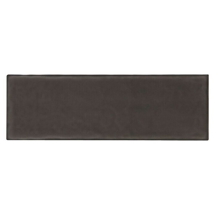 Wandfliese (9,8 x 29,8 cm, Schwarz, Glänzend)