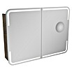 Camargue Stella LED-Spiegelschrank (B x H: 100 x 73,5 cm, Mit Beleuchtung, Mit abgerundeten Kanten, Spanplatte, Eiche Maron)
