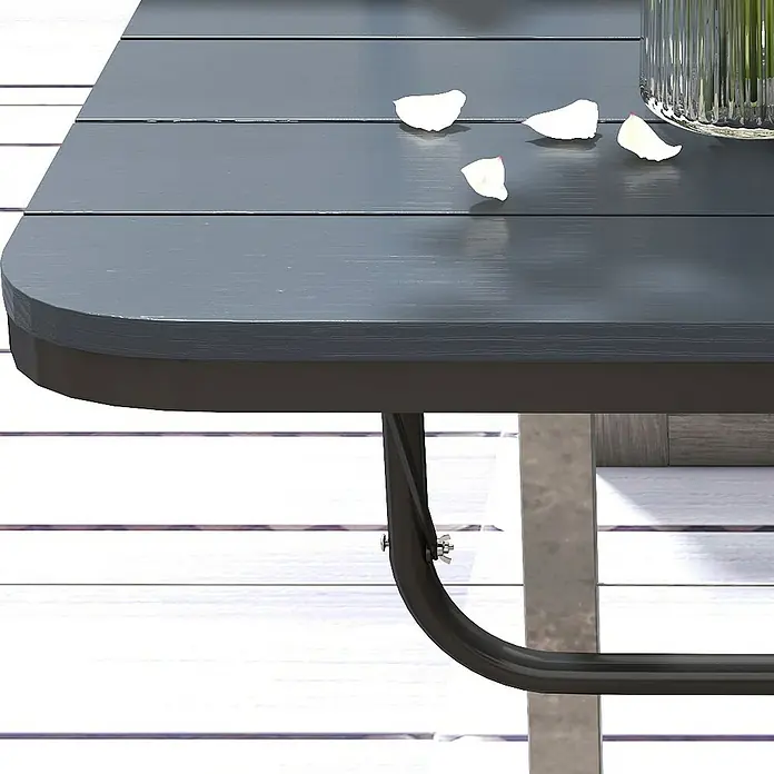 Outsunny Balkon-Hängetisch - Schwarz