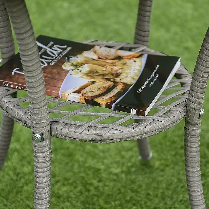 Outsunny Gartenstuhl-Set 3-teilig, mit Tisch - 