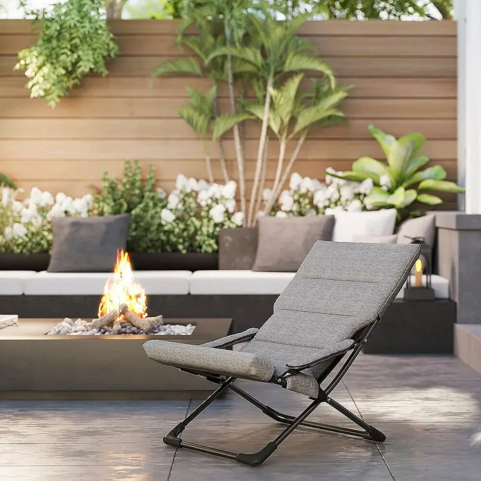 Outsunny Gartenstuhl - Grau