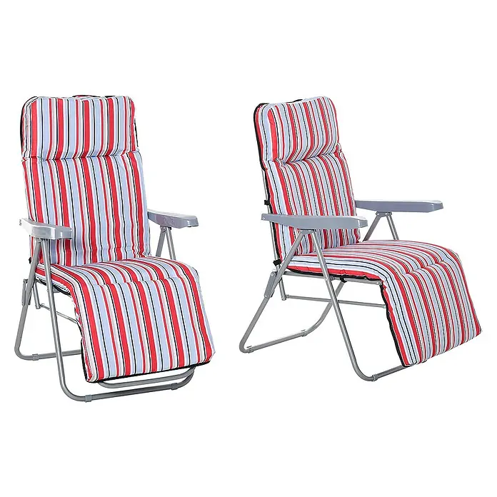 Outsunny Garten-Positionssessel - Rot