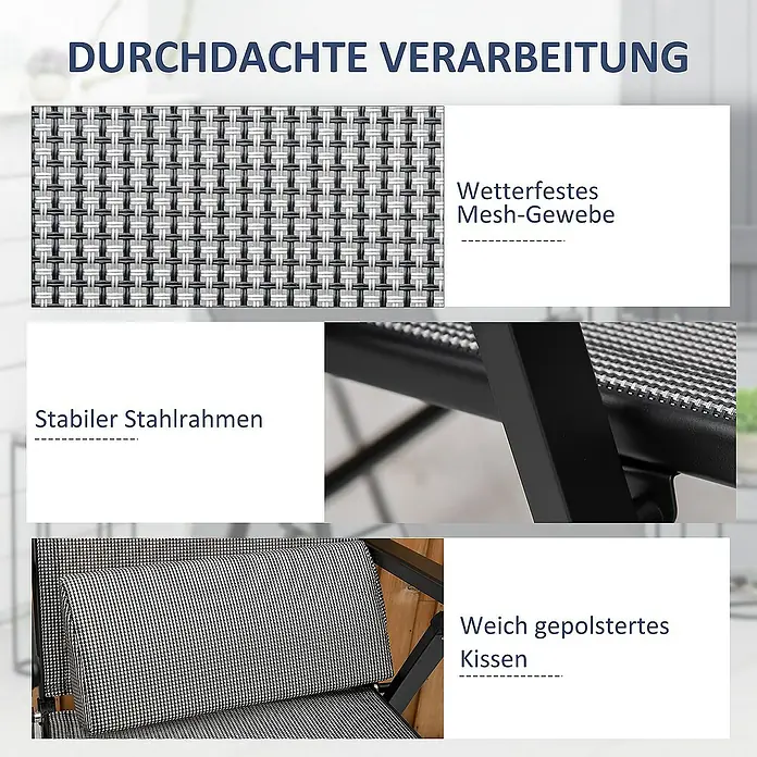 Outsunny Garten-Positionssessel - Grau