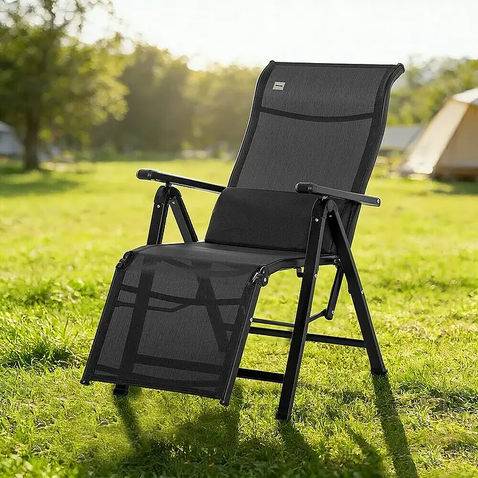 Outsunny Garten-Positionssessel - Schwarz