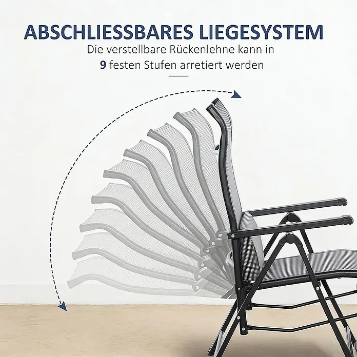 Outsunny Garten-Positionssessel - Grau