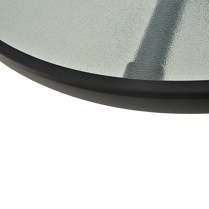Outsunny Balkontisch mit Glastischplatte - L x B x H: 80 x 80 x 72 cm, Schwarz