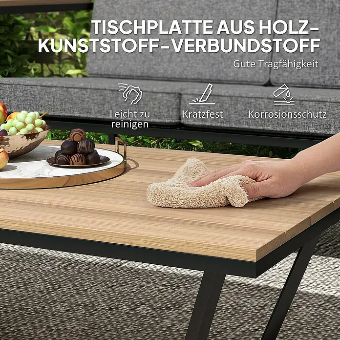 Outsunny Loungemöbel-Set - Grau