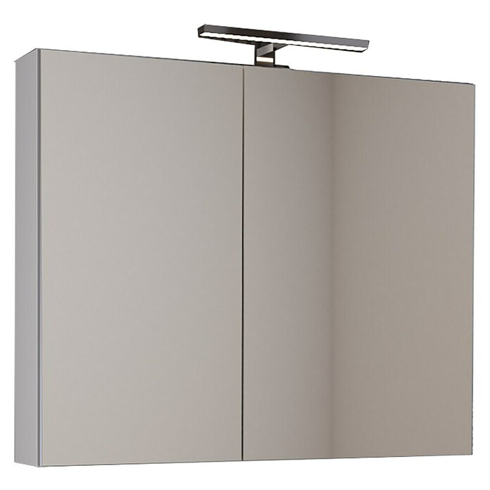 LED omarica z ogledalom Asya 80  (80 x 13 x 68 cm, Bela) | 3697 - Badmöbelprogramm Marke | DADC - Möbel | DAD - Badausstattung | DA - Badausstattung/Bäderwelt | D - Sanitär | BAUHAUS
