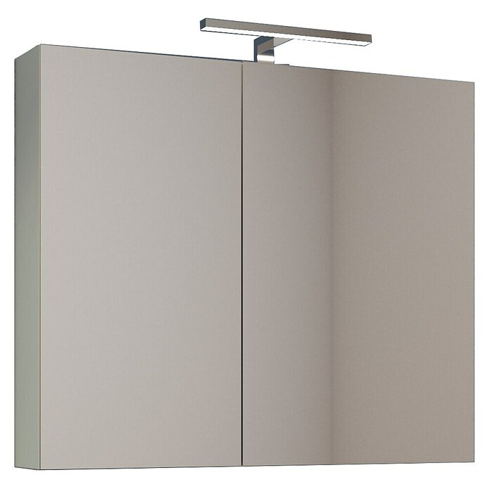 LED omarica z ogledalom Asya 80  (80 x 13 x 68 cm, Srebrna) | 3697 - Badmöbelprogramm Marke | DADC - Möbel | DAD - Badausstattung | DA - Badausstattung/Bäderwelt | D - Sanitär | BAUHAUS