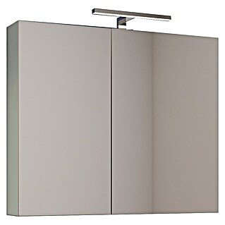 LED omarica z ogledalom Asya 80 (80 x 13 x 68 cm, Srebrna)