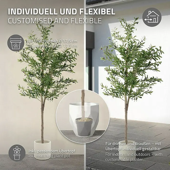 kunstpflanzen mini Knstlicher Olivenbaum 65cm  Immergrne Deko fr Zuhause oder Bro   urbanjngl.com